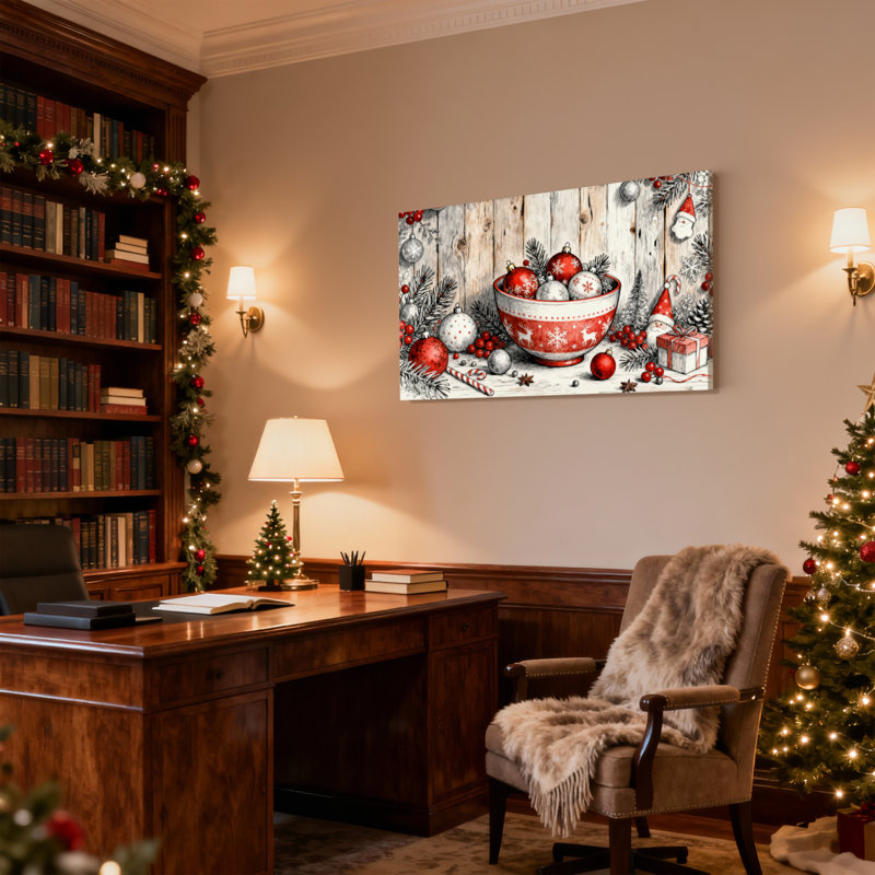 Ensemble de 3 décorations murales sur fond en bois, H 20 po x l 30 po