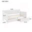 Lit de jour simple en bois de pin avec deux tiroirs de rangement-935294521