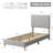 Twin XL Bed Frame, Boucle Upholstered Platform Bed with Wave Headboard for Kids, Easy Assembly, Wooden Slats Support, No Box Spring Needed-432198677