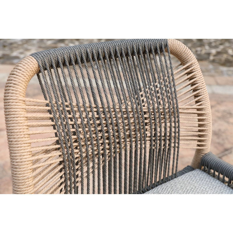 Tabourets de bar de confort, chaises modernes en corde d'aluminium pour bar de patio