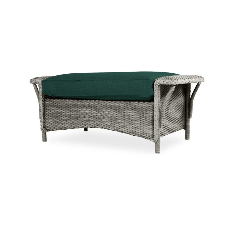 Nantucket Outdoor Ottoman, Demo Mist, Pewter
