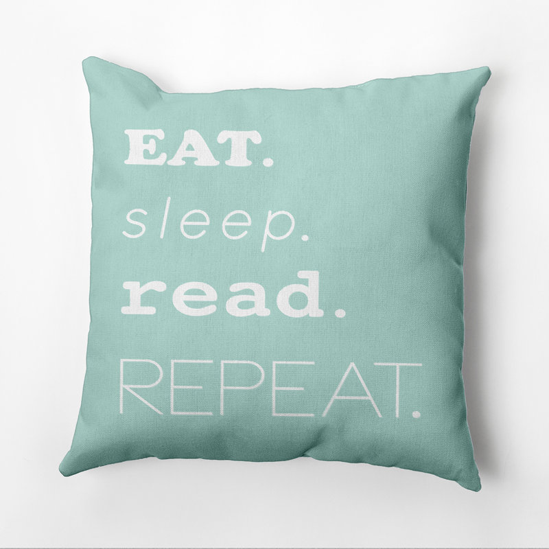 Beach Vacation Pillow Cover & Insert, 16" H x 16" W, Aqua