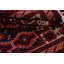 Tapis de zone en laine rouge/bleu marine 3 pi 5 po x 5 pi 11 po one-of-kind à la main-noué la new age balouch Antietam