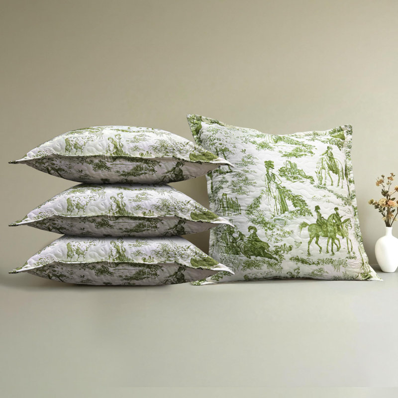 Toile matelassée couvre-oreiller ferme campagne française rétro imprimé motif décoratif carré pour la maison canapé chambre lit décoration