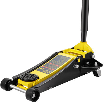 Floor Jack, 3 Ton Low Profile Floor Jack, Heavy-Duty Steel Racing Floor Jack With Dual Pistons Quick Lift Pump, Floor Jack Lifting Range 3.35"-19.69"