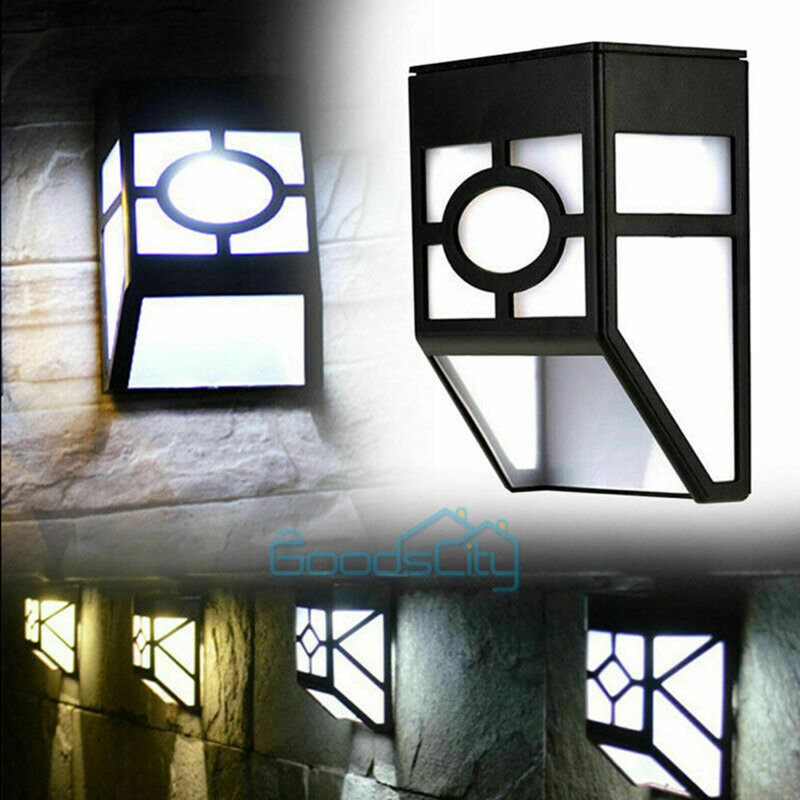 8 PCS 2LED Outdoor Solar Power Light Garden Path Way Fence Yard Patio Lamp Cold White
