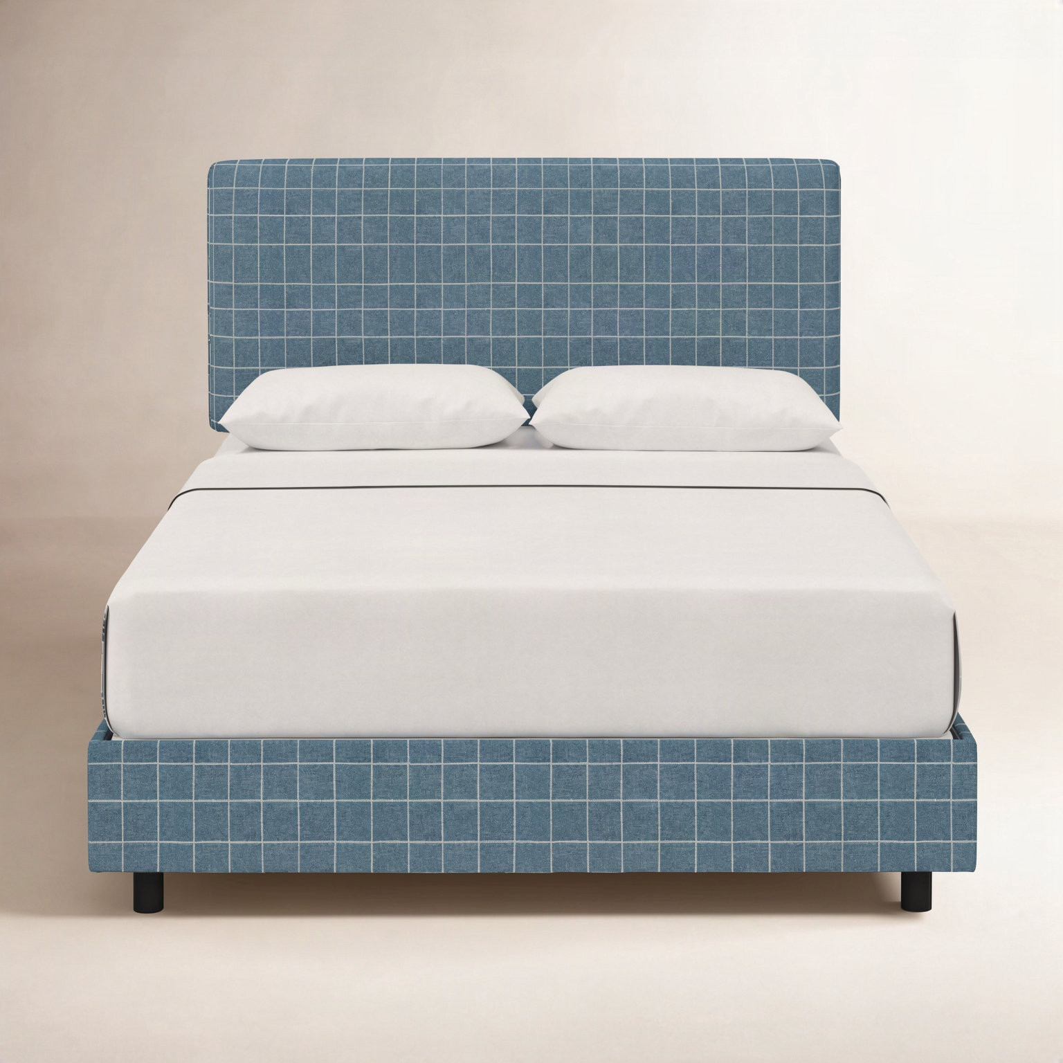 Eisley Cotton Upholstered Bed, Full, Cafe Rainstorm