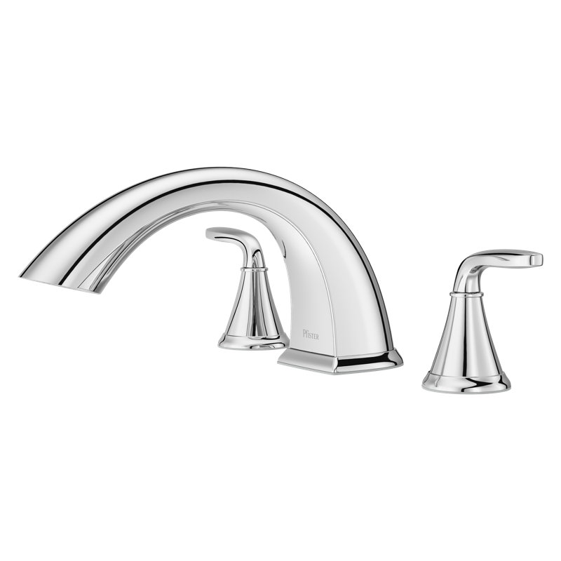 Garniture de baignoire romaine à 2 poignées Winfield en chrome poli, Polished Chrome