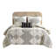 Édredon très grand / très grand avec coussin décoratif - Tissu d'ameublement en microfibre imprimé noir / noir-124826268