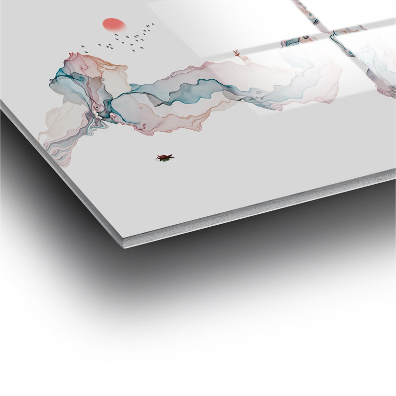 Superbe peinture murale en verre trempé 27,6 po x 39,4 po | 100% verre trempé, épaisseur: 0,16 pouce | Décoration élégante pour le salon ou le bureau, durable et facile à nettoyer, idée de cadeau parfaite