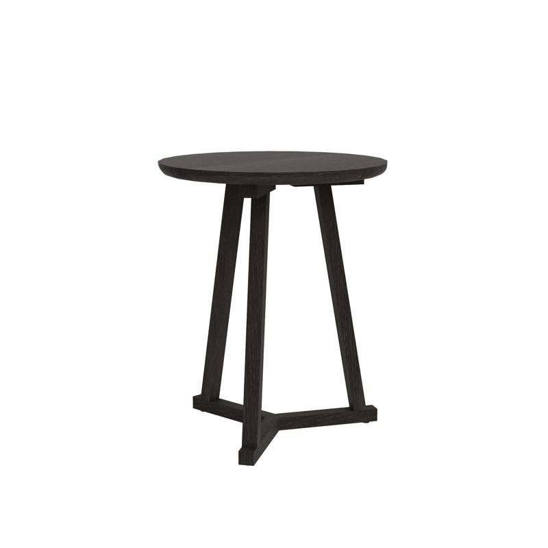Solid Wood End Table, Black