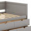 Lit de jour avec tiroirs et tablettes-443369930