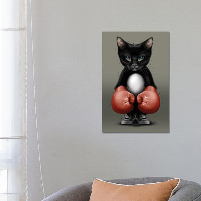 Cat Boxer 2017 by Adam Lawless - Wrapped Canvas Gallery-Wrapped Canvas Giclée