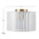 1-Light Matte Brass Flush Mount Ceiling Light with Clear and White Striped Plastic Shade