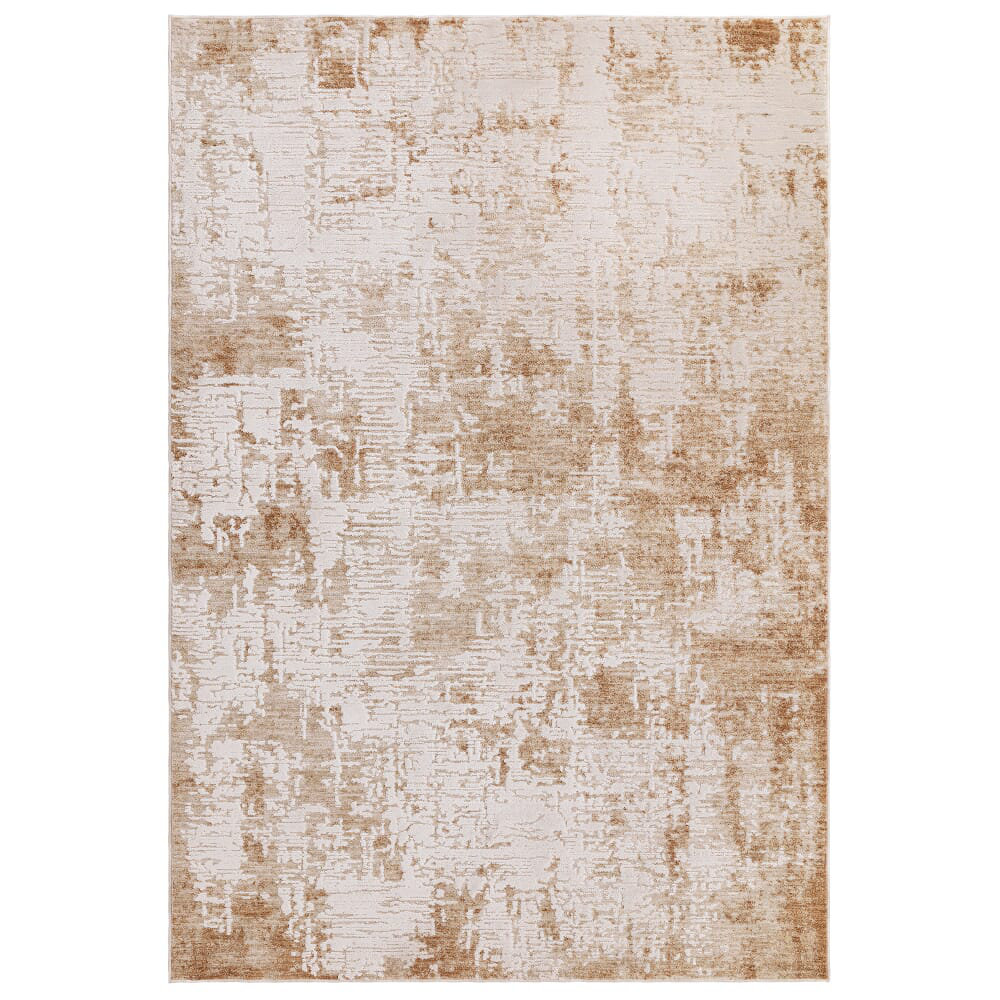 Bezore Abstract Orange/Ivory Area Rug