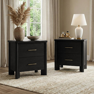 Heroux 2-Drawer Nightstand with USB Ports