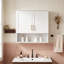 30 in. Wall-Mounted Medicine Cabinet with Adjustable Shelf, Open Shelve and Bathroom Storage Cabinet