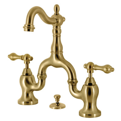 Robinet de salle de bain pont à deux poignées à fixation sur le comptoir à 3 trous Kingston