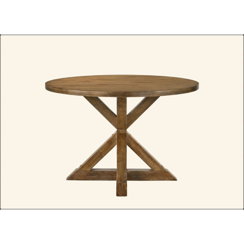 Weathered Oak Finish Dining Table
