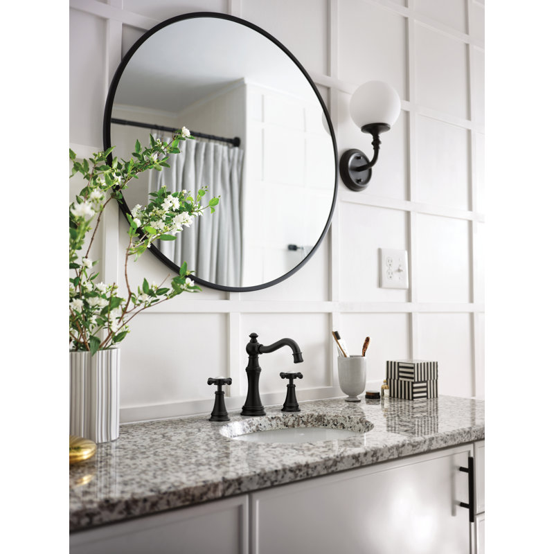 Weymouth TS42114BL Widespread Bathroom Faucet in Matte Black, Valve Required (Not Included), Black