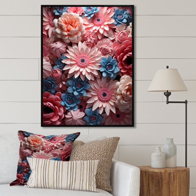 Harmonie de marguerites roses sur toile