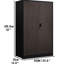 Armoire pliante noire avec portes verrouillables, séparateurs à hauteur réglable, idéale pour le bureau, porte à ressort et diviseurs de rangement exquis-1569196279