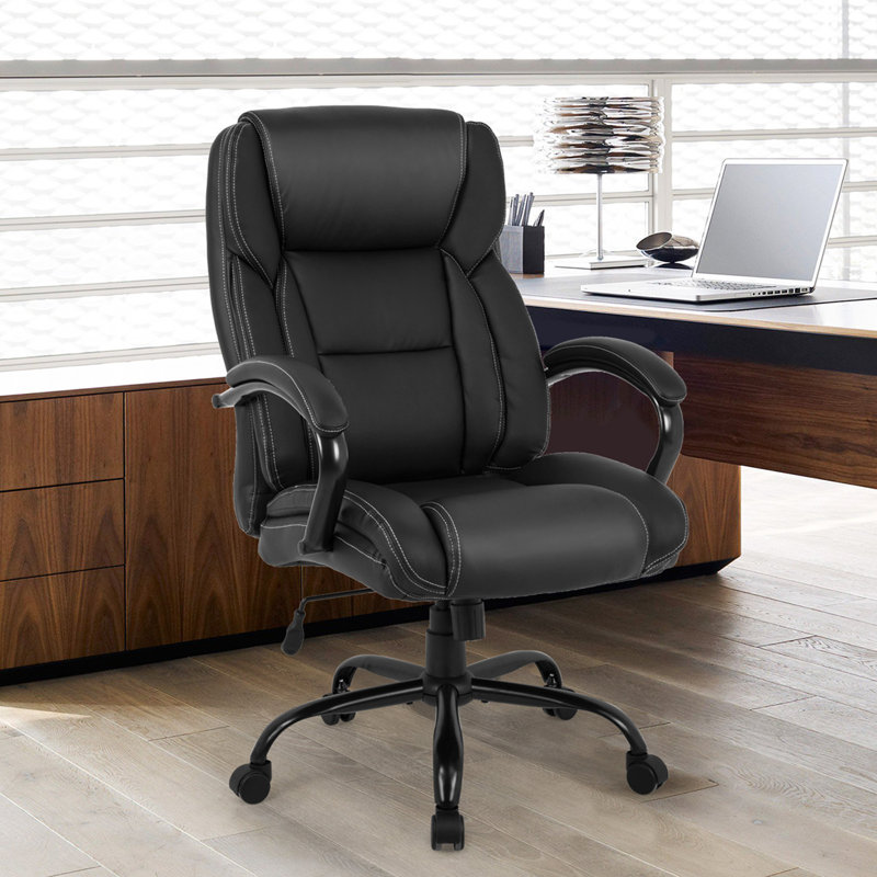 Conference Chair Executive Desk Chair with Lumber Support Ergonomic Office Chair Height Adjustable Task Chair with Swiveling Wheels 