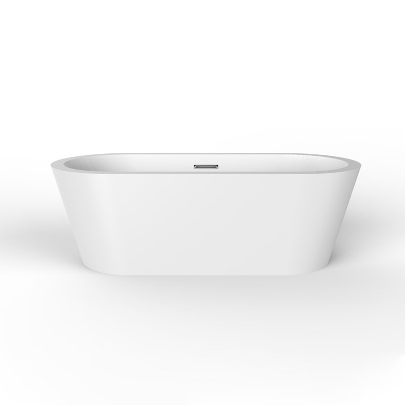 Rosario 69.5'' x 31.5'' Soaking Acrylic Bathtub, Polished Brass