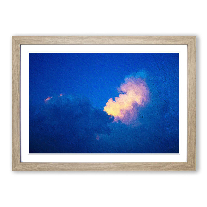 Light Upon the Clouds - Picture Frame Painting Print, Oak Framed, 36cm H x 48cm W x 2cm D