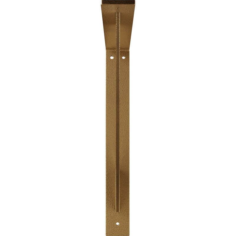 Support traditionnel en acier, H 16 po x l 2 po x P 16 po, Or martelé