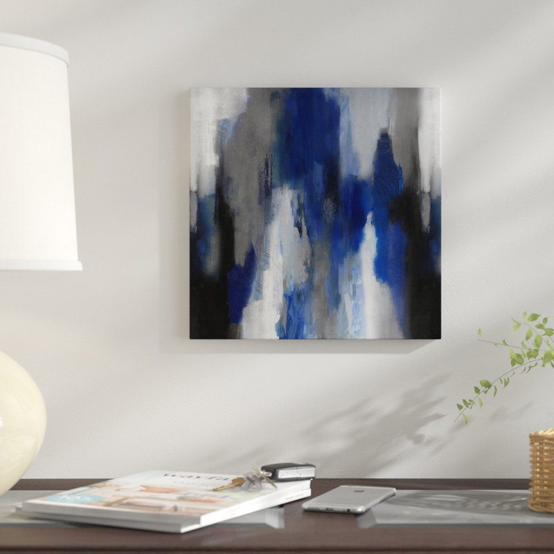 «Apex Blue II», reproduction sur toile, H 48 po x l 48 po x P 1,5 po, Pas de tapis, Toile tendue