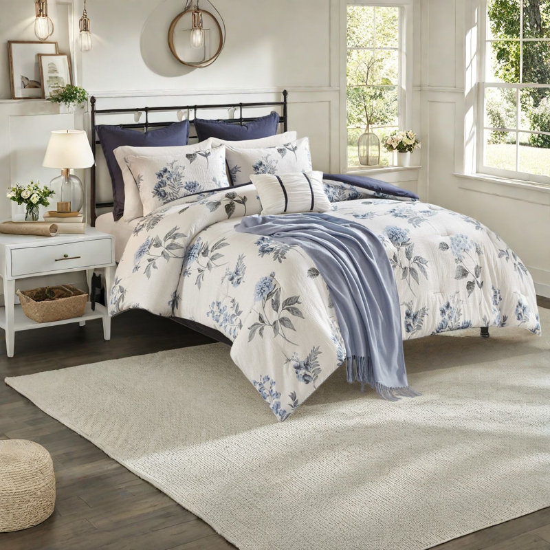 Ensembles de literie de style campagnard, édredon en microfibre à motif floral pour la maison