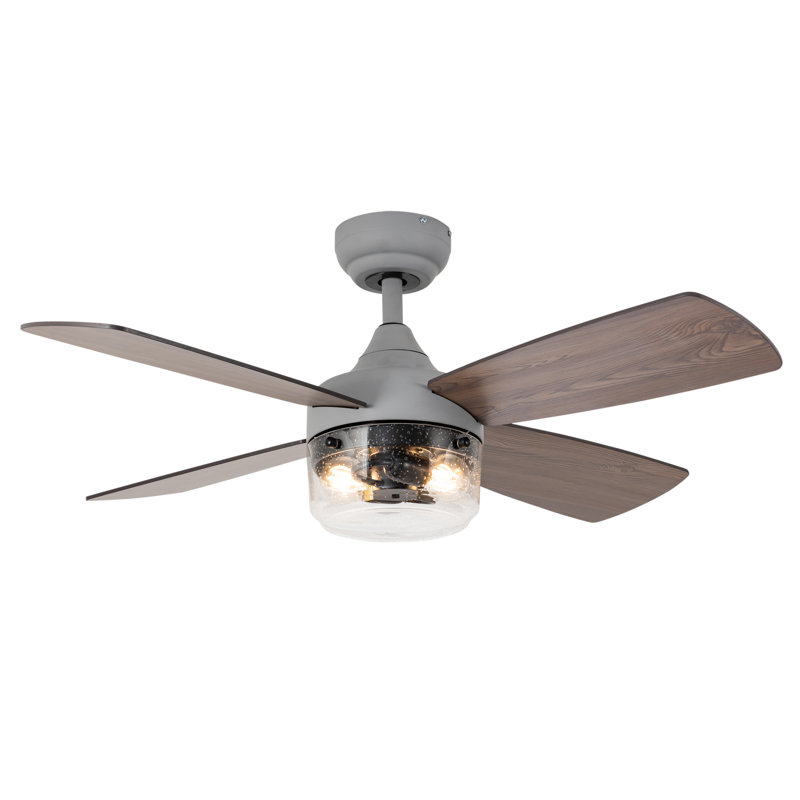 42''W Arieonna 4 - Blade Standard Ceiling Fan with Remote Control and Light Kit Included