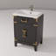 Ensemble de meuble-lavabo simple en chêne noir 18 po avec plateau en acrylique et robinet-33638830