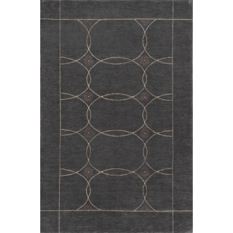 Sparta Wool Geometric Area Rug in Gray/Brown/Taupe, Rectangle 12' x 16'