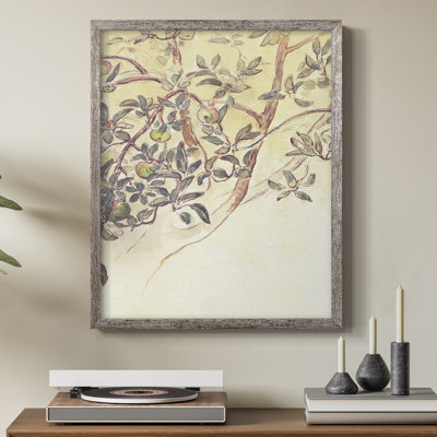 Reproduction florale vintage encadrée CC XXIV - bois massif