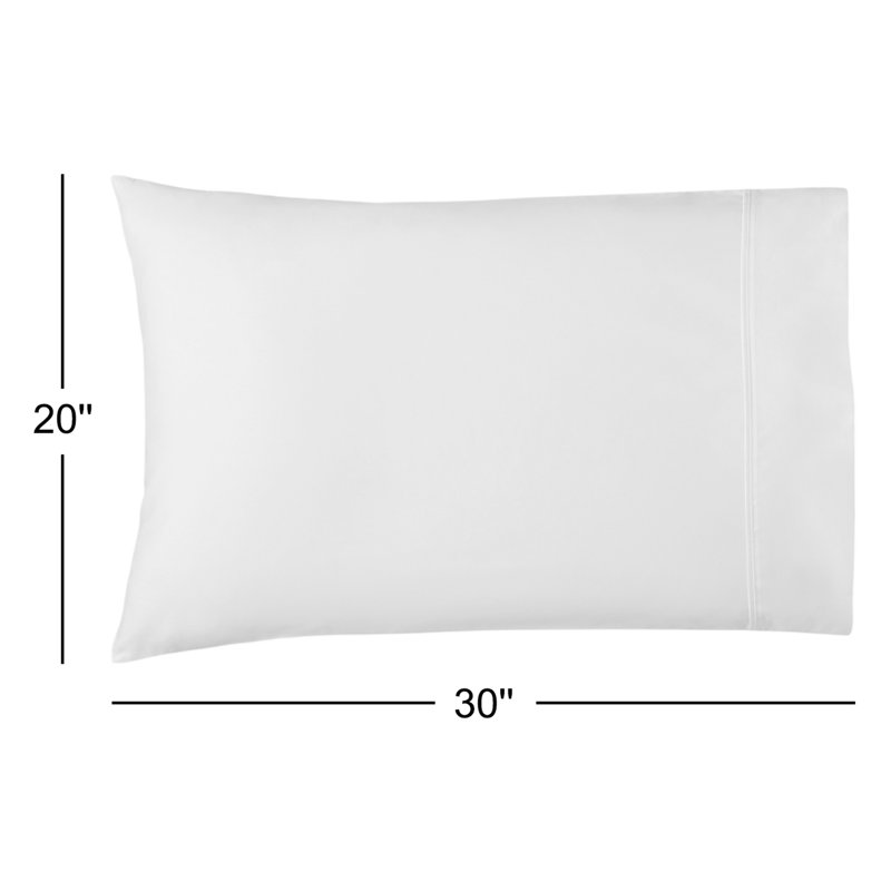 Ensemble de taies d'oreiller en satin de coton de qualité égyptienne Hayward, Lit standard + deux taies d'oreiller standard