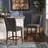 Lancaster Upholstered Counter Stool with Solid Wood Frame-1952908727