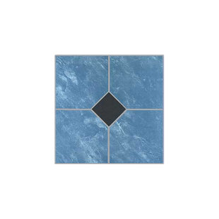 Carreau de vinyle bleu auto-adhésif 12 po x 12 po x 1,2 mm
