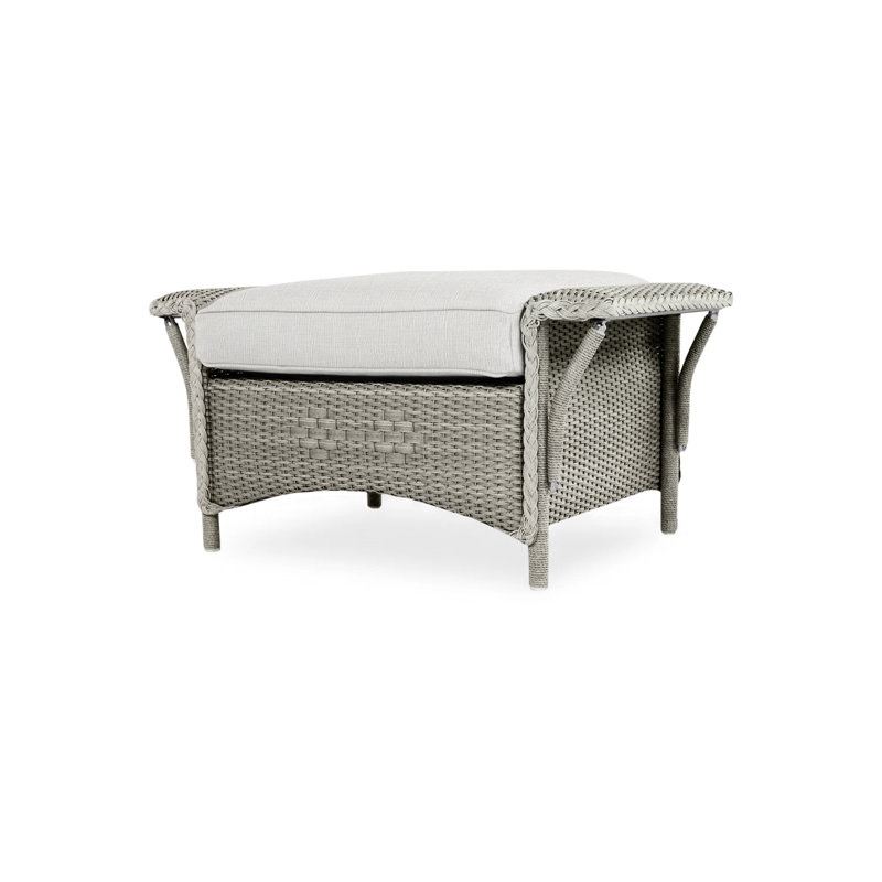 Nantucket Outdoor Ottoman, Rumba Stonewashed, Pewter