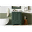 Meuble-lavabo 24 po avec lavabo en céramique, armoire de rangement autoportante moderne avec poignées argentées, portes à fermeture douce-1156445000
