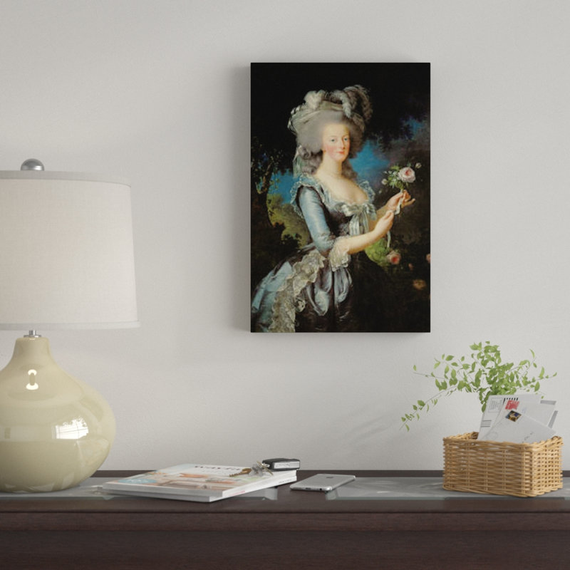 «Marie Antoinette with a Rose, 1783», impression sur toile, H 40 po x l 26 po x P 1,5 po, Toile tendue, Pas de tapis