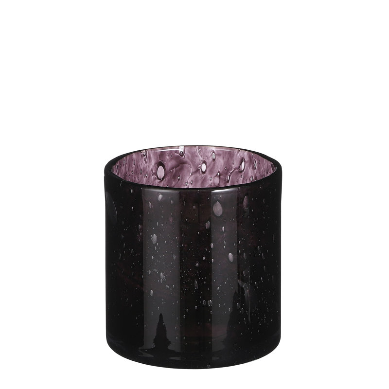 Golda Glass Table Vase, 7.05" H x 6.7" W x 6.7" D, Black