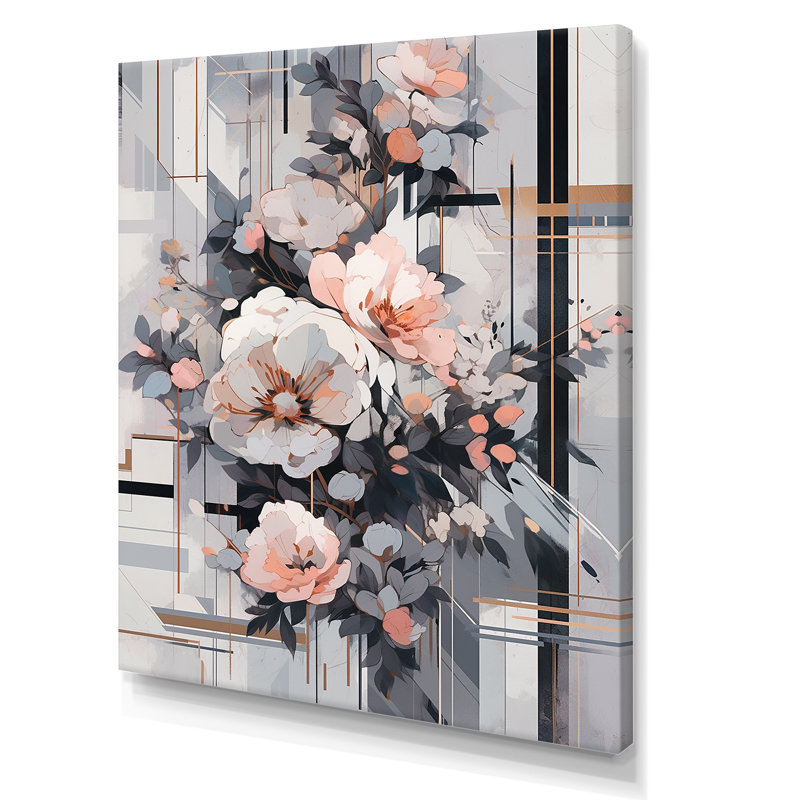 «Peony Serene Charm I», reproduction sur toile, Toile tendue, H 32 po x l 16 po x P 1 po