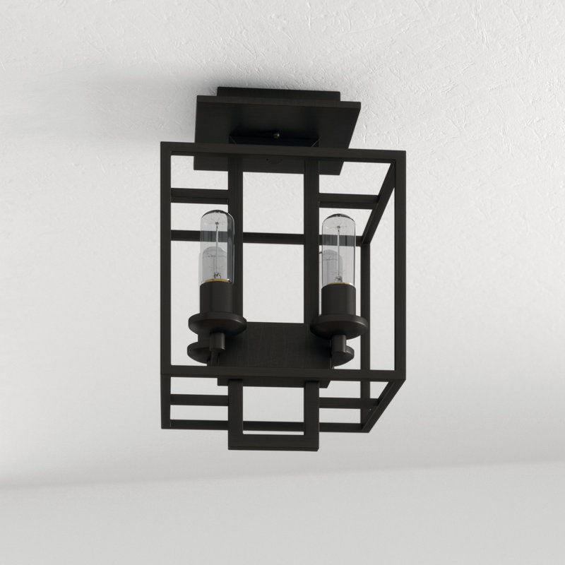 Mcnemar Semi Flush Mount, Aged Bronze