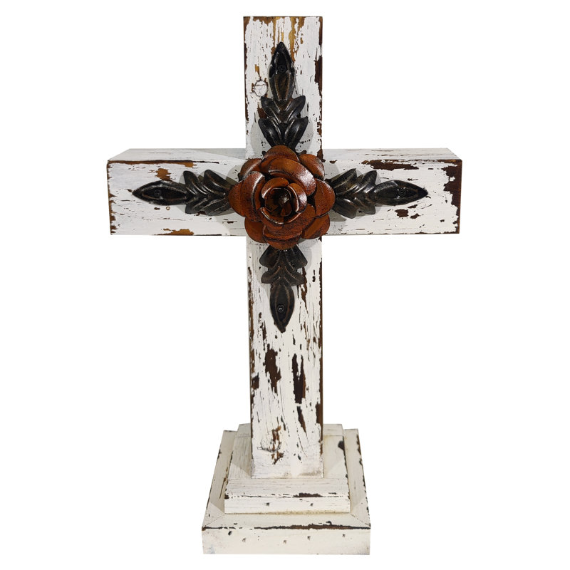 Croix décorative Delorse, Blanc