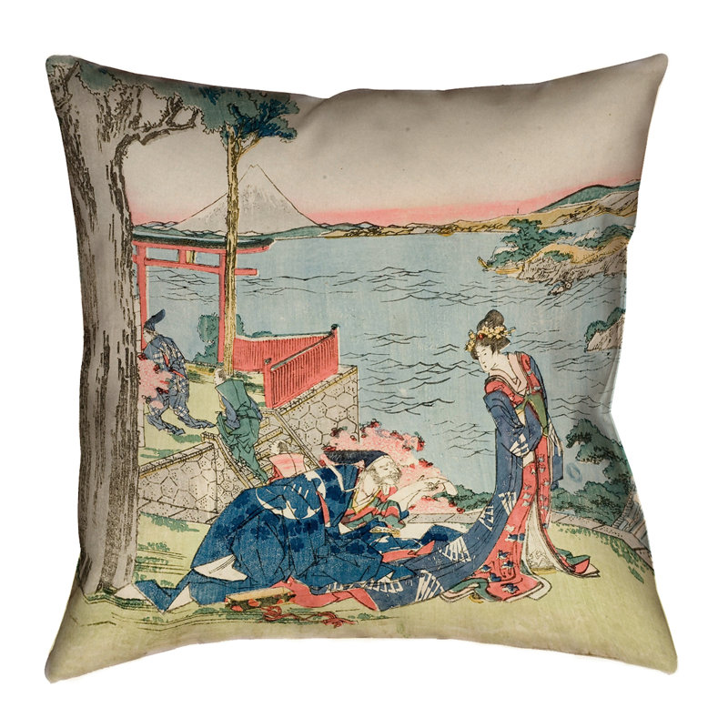 Housse de coussin Katsushika Hokusai, 14 po x 14 po
