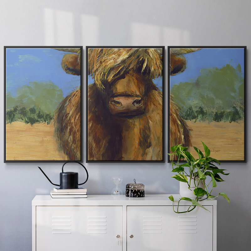 Shorty, reproduction sur toile 3 pièces, H 40 po x l 78 po x P 2 po, Noir