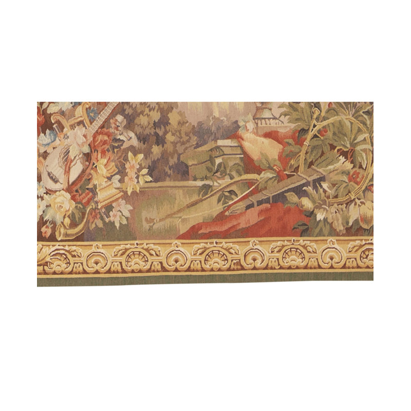 Tapis crème et rouge noué à la main de haute qualité