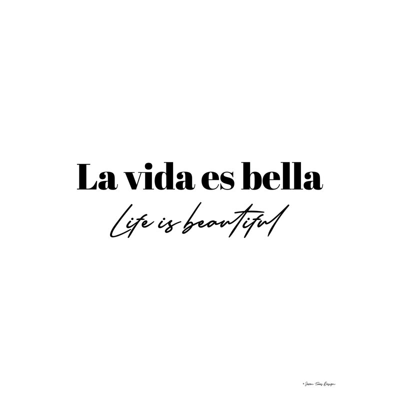 «Life Is Beautiful in French», reproduction sur toile tendue, H 48 po x l 36 po